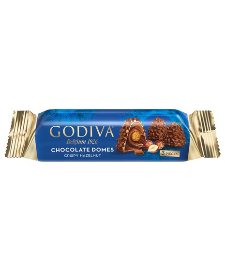 GODIVA CHOCOLATE DOMES (MILK CHOCOLATE CRISPY HAZELNUT)