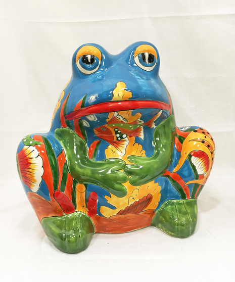 Talavera Bull Frog Planter