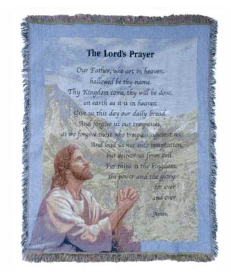 Lord's Prayer Tapestry Throw