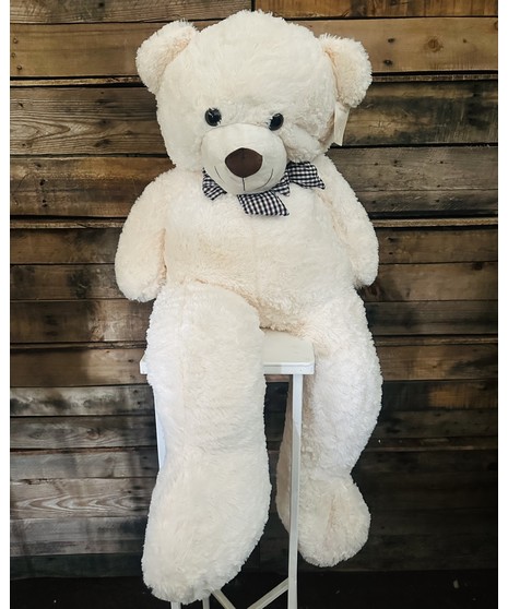 XLARGE WHITE PLUSH BEAR, 48 INCHES