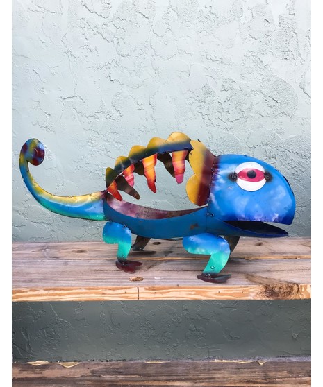 Metal Gecko Lawn Decor