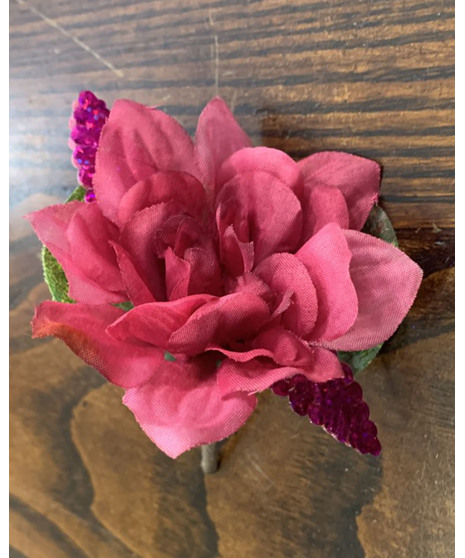 Hot Pink Boutonniere (Silk)