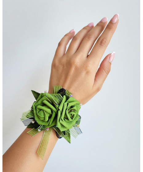 SAGE GREEN CORSAGE (SILK)