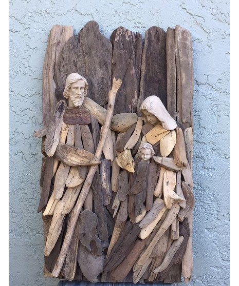 Driftwood Holy Family