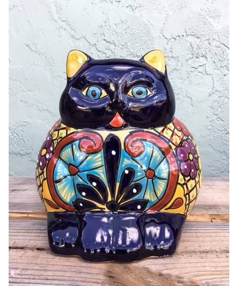 Talavera Fat Cat Planter