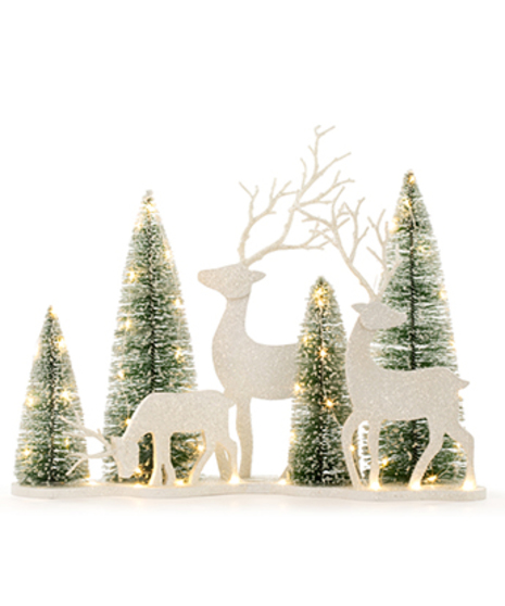 LED Pine Tree Deer Display
