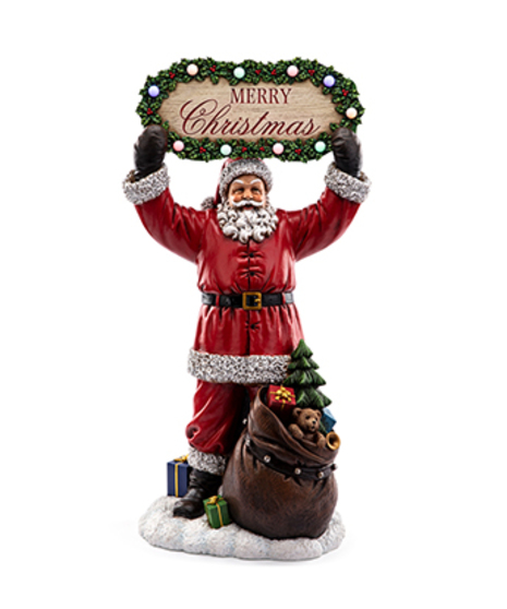 Santa Holding Sign