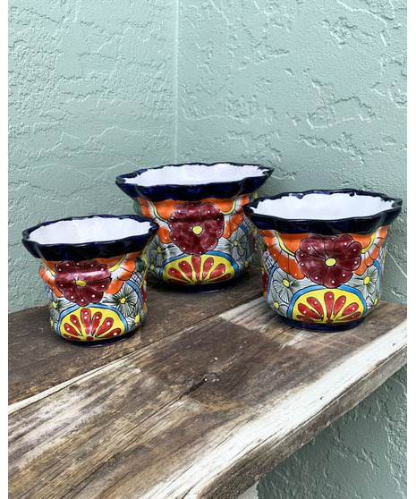 Talavera- Scallop Pottery- Colorful