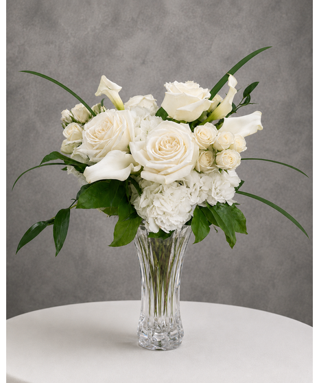Elegance in White Crystal Vase