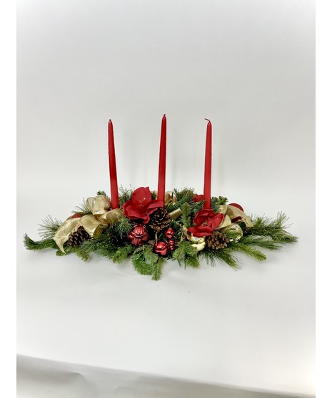 Three Candle Centerpiece (Silk)