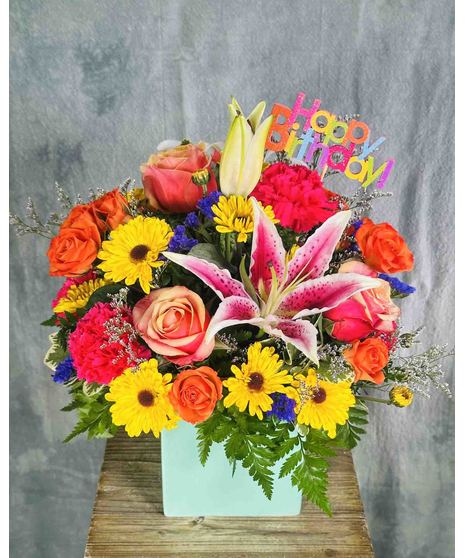 BIRTHDAY BLOCK ARRANGEMENT