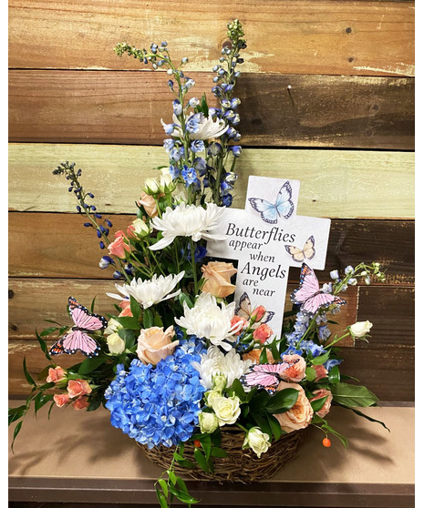 Floral Garden Butterflies Bouquet