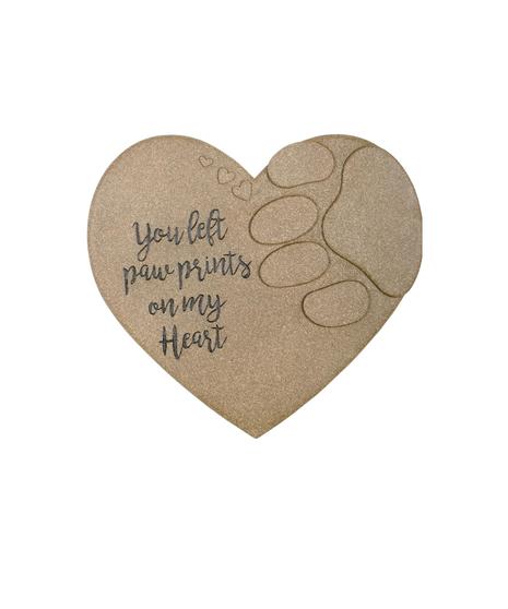 Paw Print On My Heart Stepping Stone