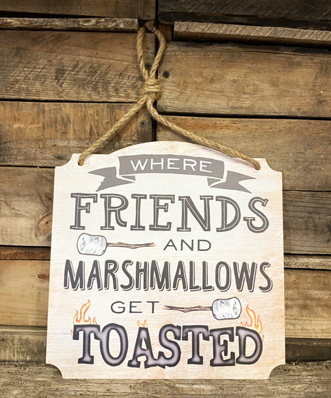 Marshmallow Metal Wall Sign