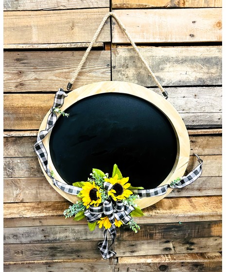 SUNNY SUNFLOWER CHALKBOARD (w/PERSONALIZE MESSAGE)