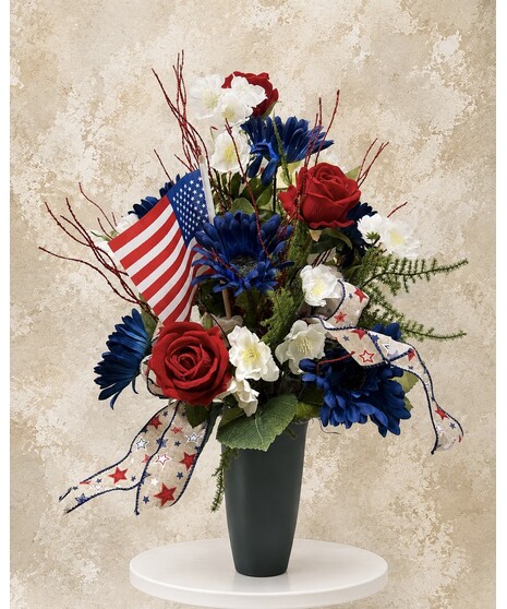 GRAVESIDE FLOWER ARRANGEMENT (SILK)