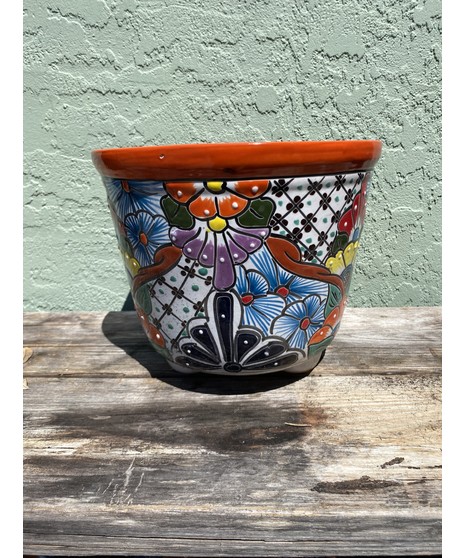 Talavera Colorful Round Footed Pottery