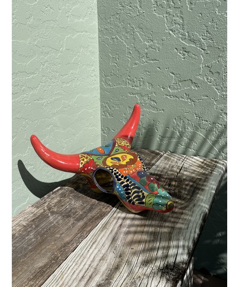 Talavera- Cow Skull