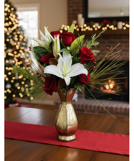Elegant Holiday Vase