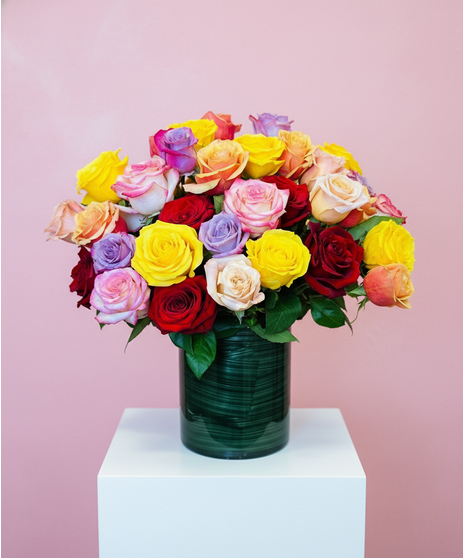 FOUR DOZEN ASSORTED ROSES