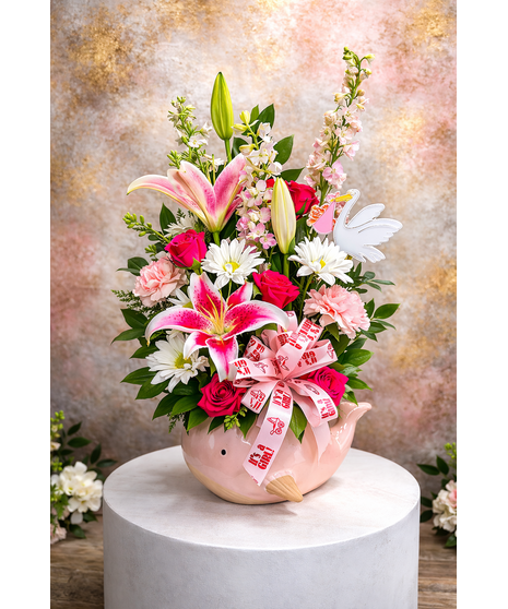 BABY GIRL WHALE ARRANGEMENT