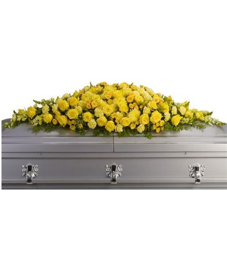 Golden Garden Casket Spray