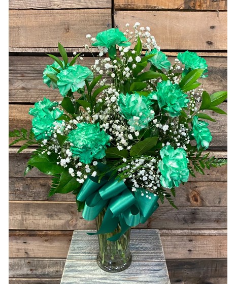 Green Carnation Bouquet
