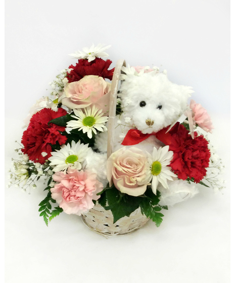 The Bear Love Bouquet Bouquet Of Flowers With Teddy Bear