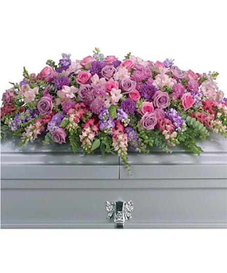 Lavender Tribute Full Casket Spray