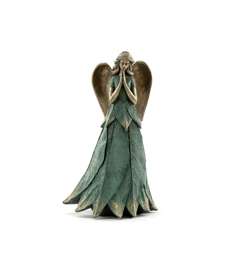 Blue and Bronze Praying Angel