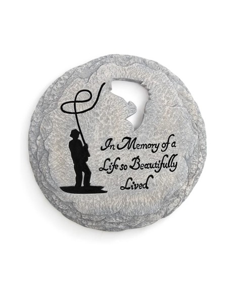 Fishing Sympathy Garden Stone