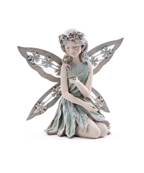 Kneeling Fairy with Dragonfly
