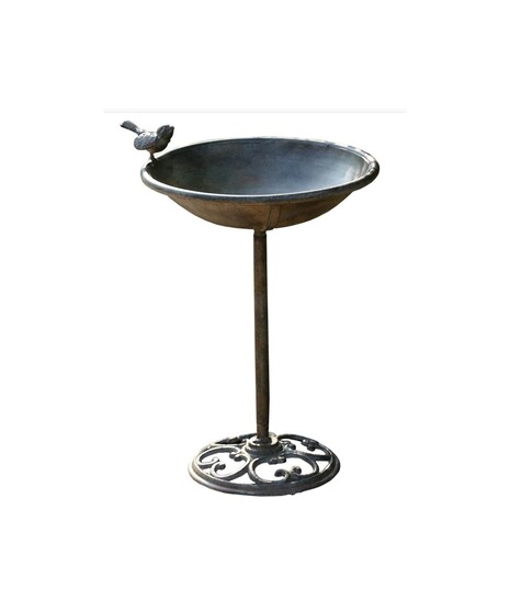 Pedestal Bird Feeder – Metal Garden Accent (20” Tall)