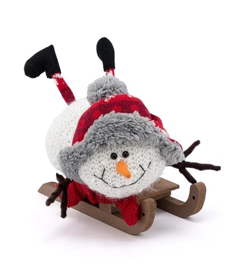 Snowman on Sled
