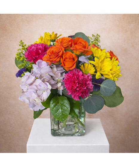 New Sensations Hydrangeas, roses, tulips, orchids