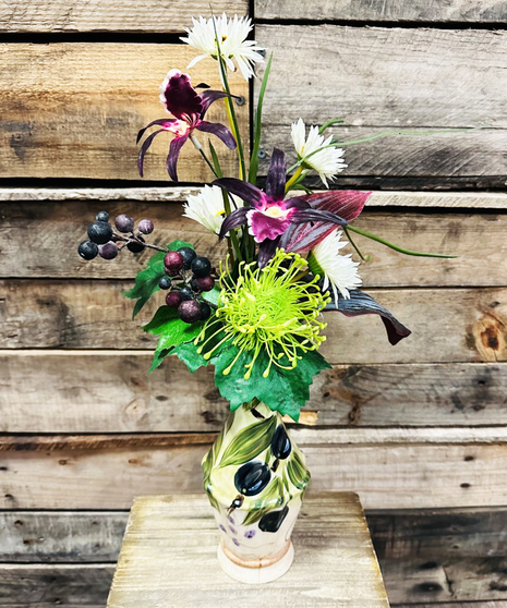 silk flowers in tuscan design