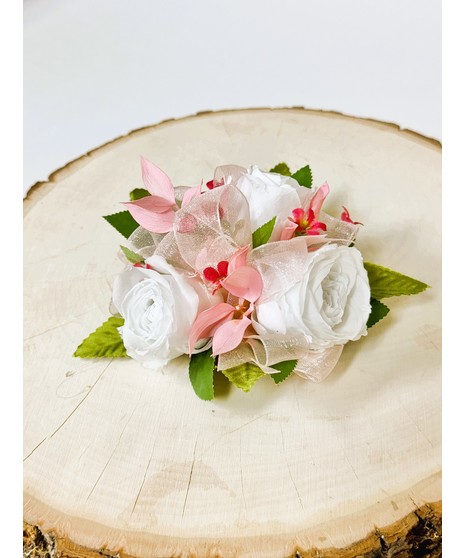 white spray rose in corsage