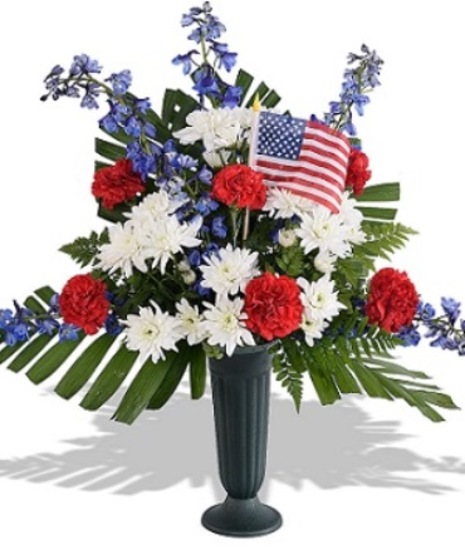 Patriotic Cemetery Urn