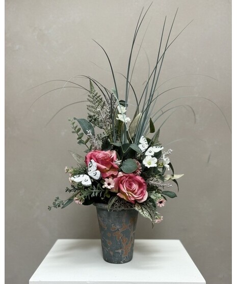 Pink Rose Arrangement (Silk)