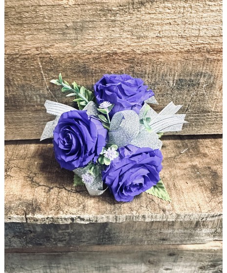 PRESERVED PURPLE SPRAY ROSE CORSAGE
