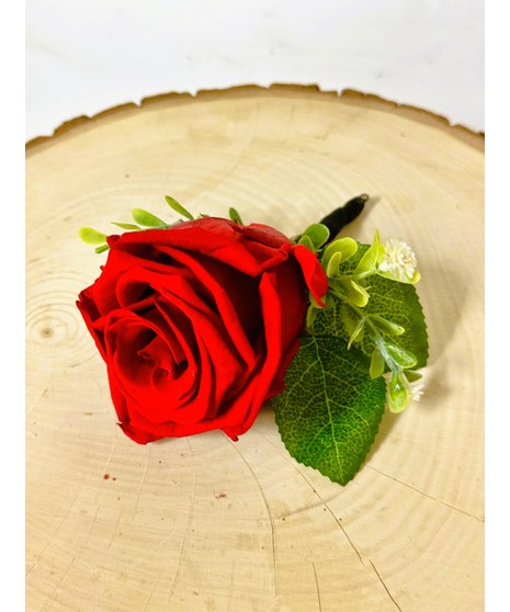 red rose boutonniere