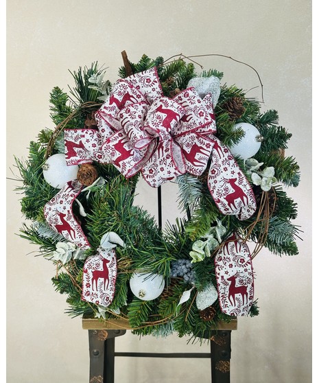 RUSTIC CHRISTMAS WREATH (SILK)