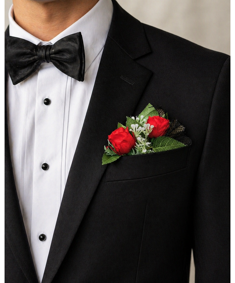 RED PRESERVED POCKET SQUARES