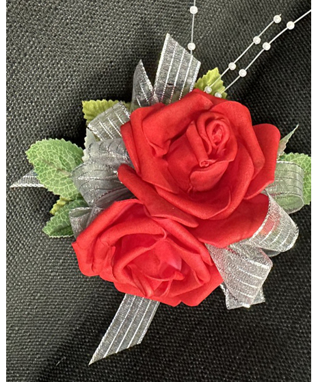 Red Rose Wrist Corsage (Silk)