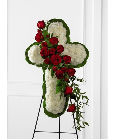 Floral Cross Easel