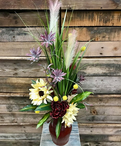 SUNFLOWER POT (SILK)