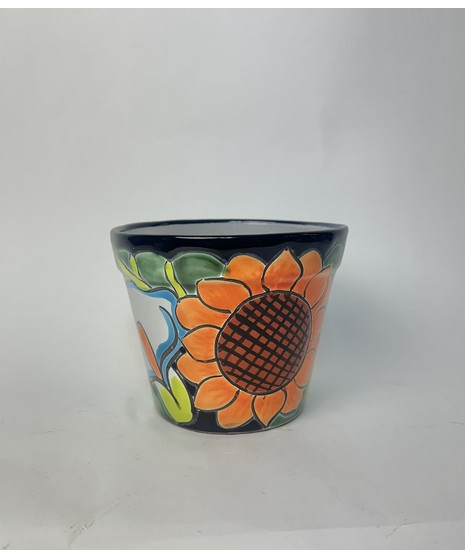TALAVERA SUNFLOWER POT
