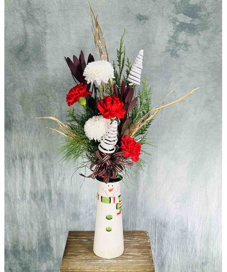 SNOWMAN VASE