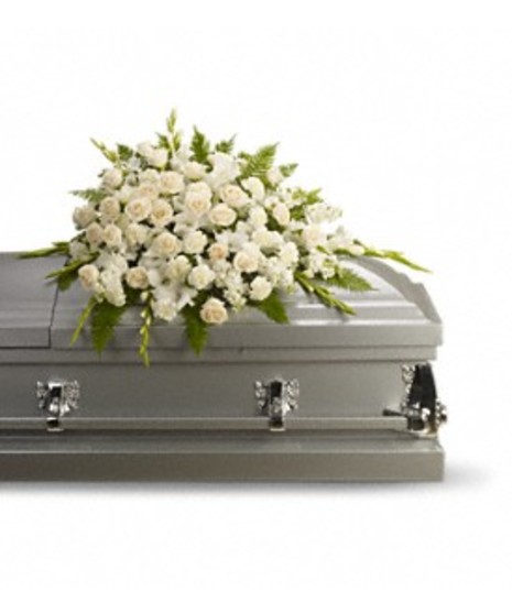 Silken Serenity Half Casket Spray