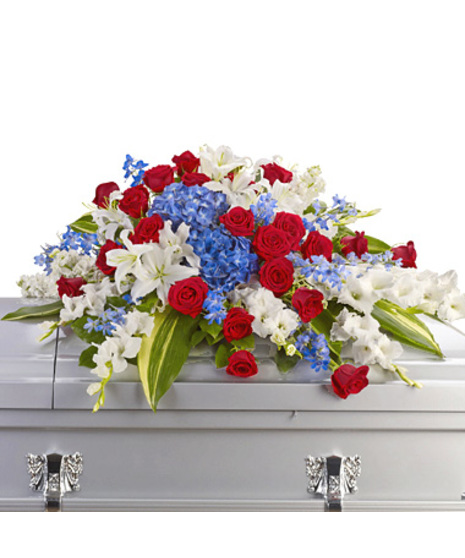 Distinguished Service Half Casket Spray